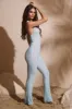 Embellished Plunge Neck Jumpsuit in Aqua sold by Oh Polly