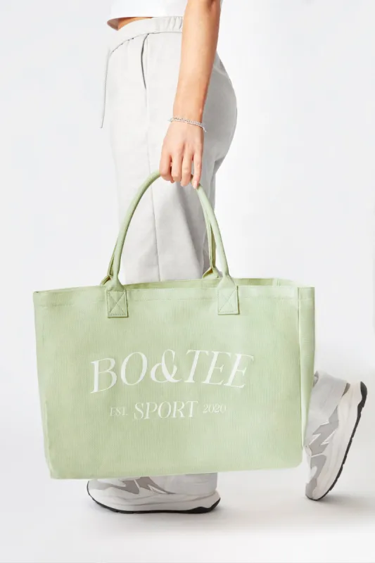 Large Canvas Tote Bag in Lime Green sold by Oh Polly