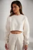 Cropped Oversized Sweatshirt in Heather Oat sold by Oh Polly