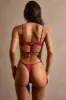 Multi-Strap Underwired Bikini Top in Brick Red sold by Oh Polly