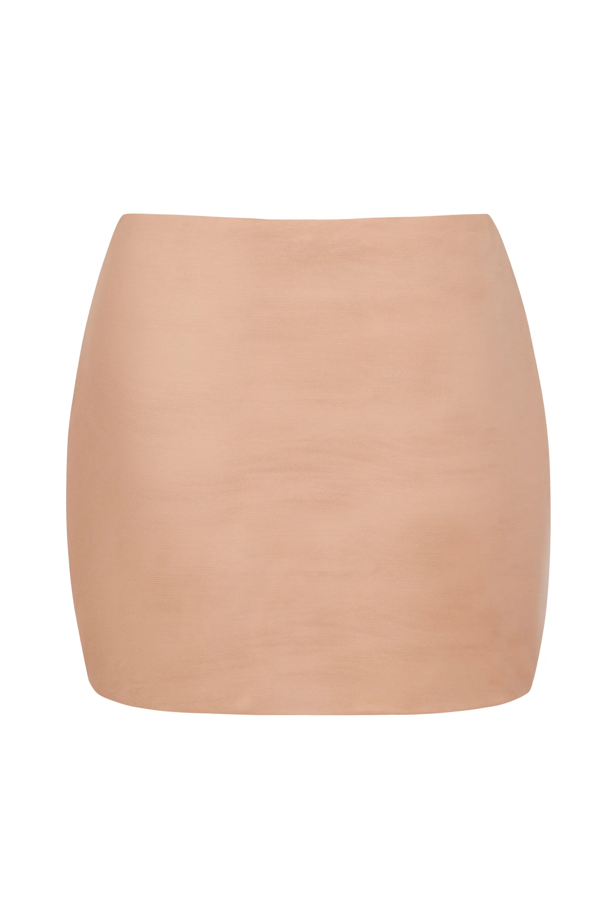 Soft Mesh Low-Rise Micro Mini Slip Skirt in Warm Peach sold by Oh Polly product image thumbnail 2