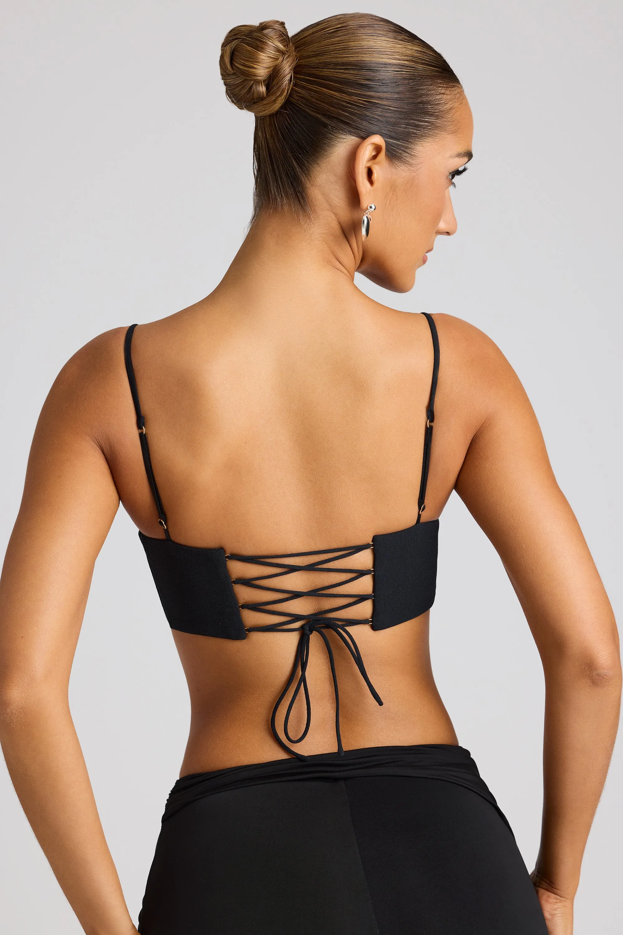 Embellished Statement Heart Shaped Crop Top in Black sold by Oh Polly product image thumbnail 2