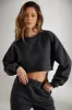Cropped Oversized Sweatshirt in Washed Black sold by Oh Polly