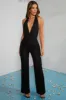 Tall Embellished Plunge Neck Jumpsuit in Black sold by Oh Polly