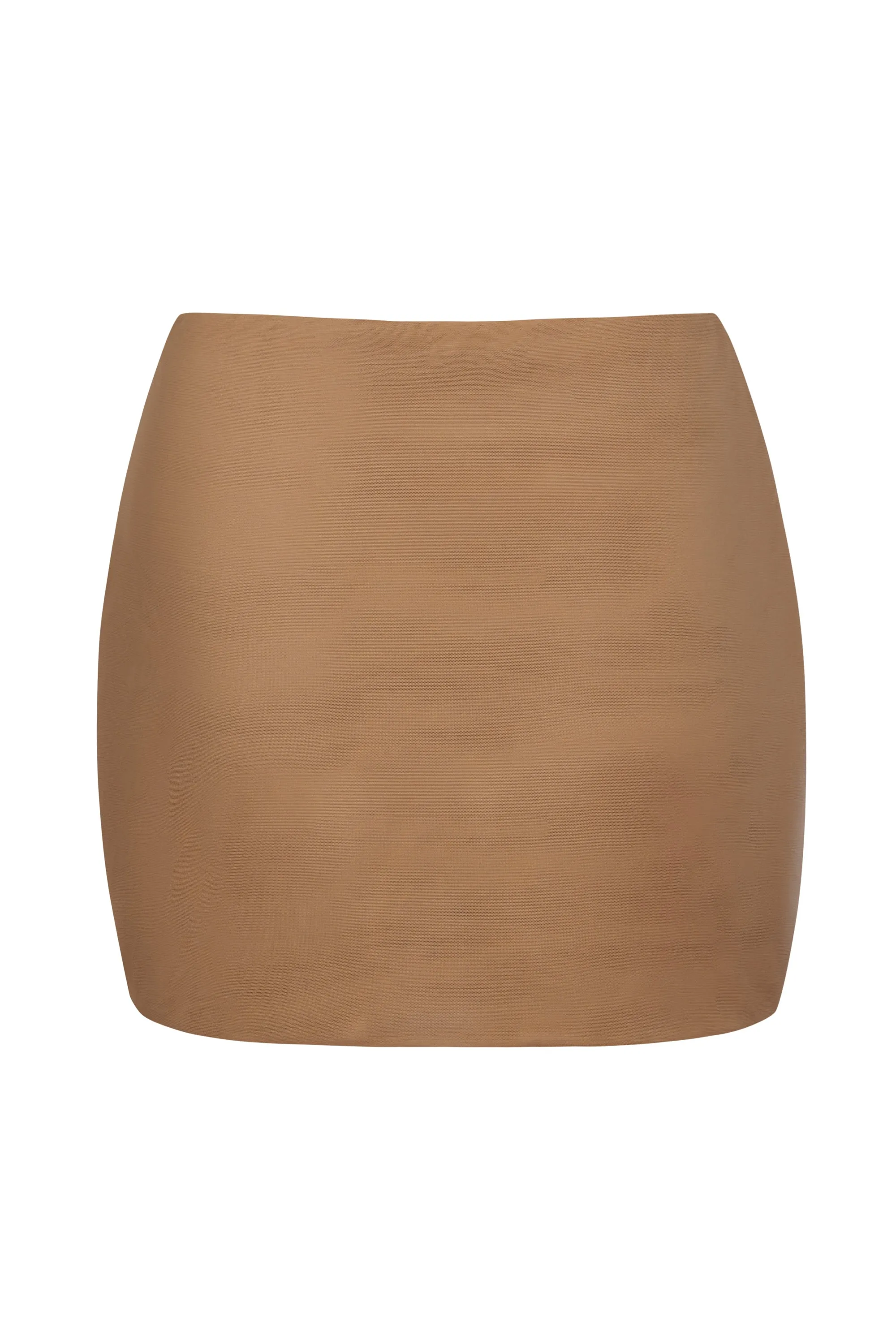 Soft Mesh Low-Rise Micro Mini Slip Skirt in Almond sold by Oh Polly product image thumbnail 2