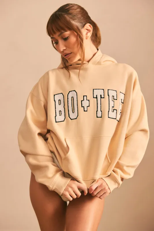 Oversized Hoodie in Sand sold by Oh Polly