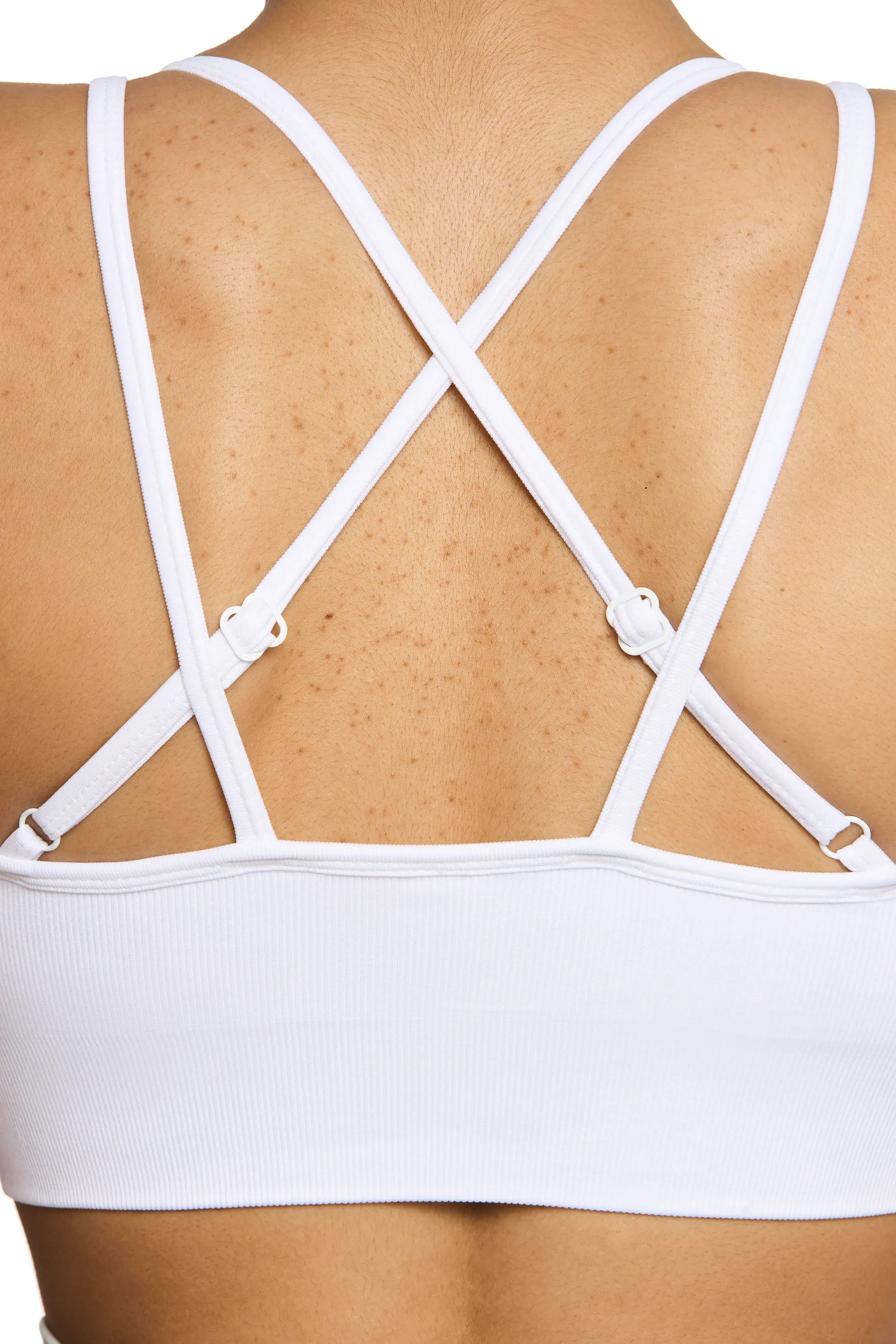 Seamless Strappy Sports Bra in White sold by Oh Polly product image thumbnail 4