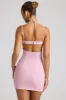 Embellished Heart Cup Detail Mini Dress in Soft Pink sold by Oh Polly