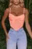 Embellished Draped Corset Crop Top in Pink sold by Oh Polly
