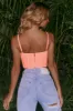 Embellished Draped Corset Crop Top in Pink sold by Oh Polly