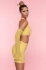 Embellished Cold Shoulder Cut Out Mini Dress in Yellow sold by Oh Polly