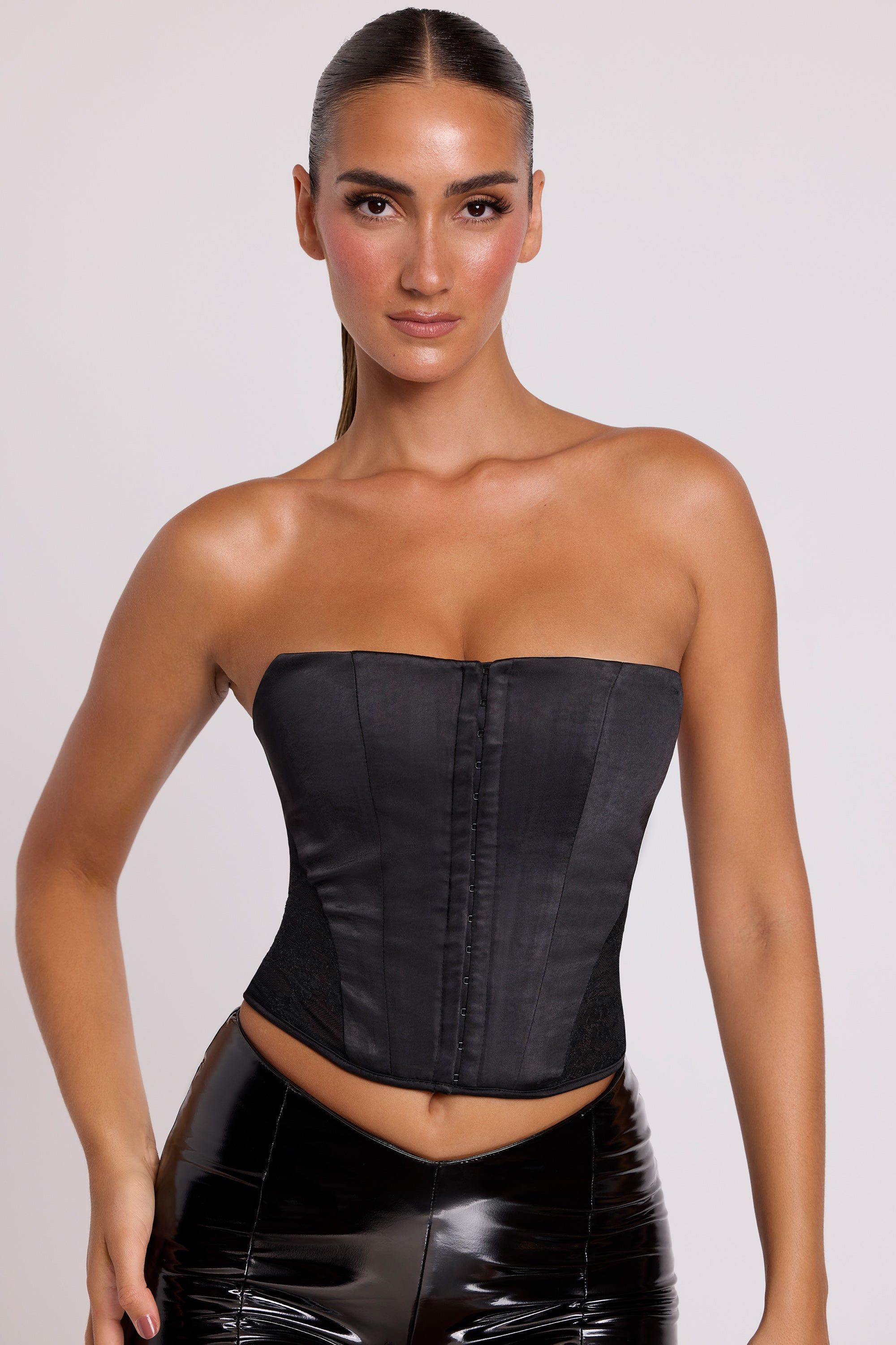 Satin Strapless Corset in Black sold by Oh Polly product image thumbnail 7