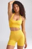 Define Luxe Halterneck Sports Bra in Golden Yellow sold by Oh Polly