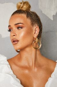 Divine 18k Gold Plated Hoop Earrings sold by Oh Polly
