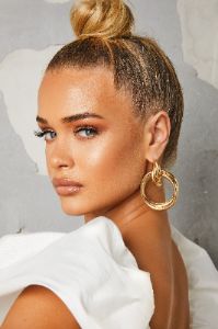Divine 18k Gold Plated Hoop Earrings sold by Oh Polly