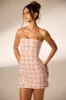 Hand Embellished Mini Dress in Blush sold by Oh Polly