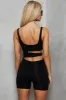 Play Hot & Cold Cut Out Playsuit in Black sold by Oh Polly