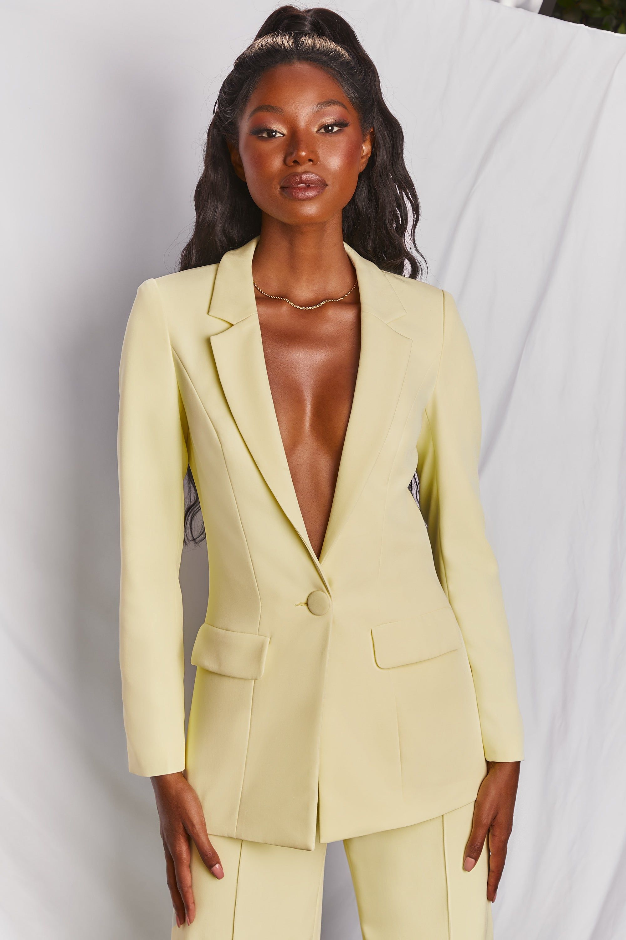 Oversized Blazer in Yellow sold by Oh Polly