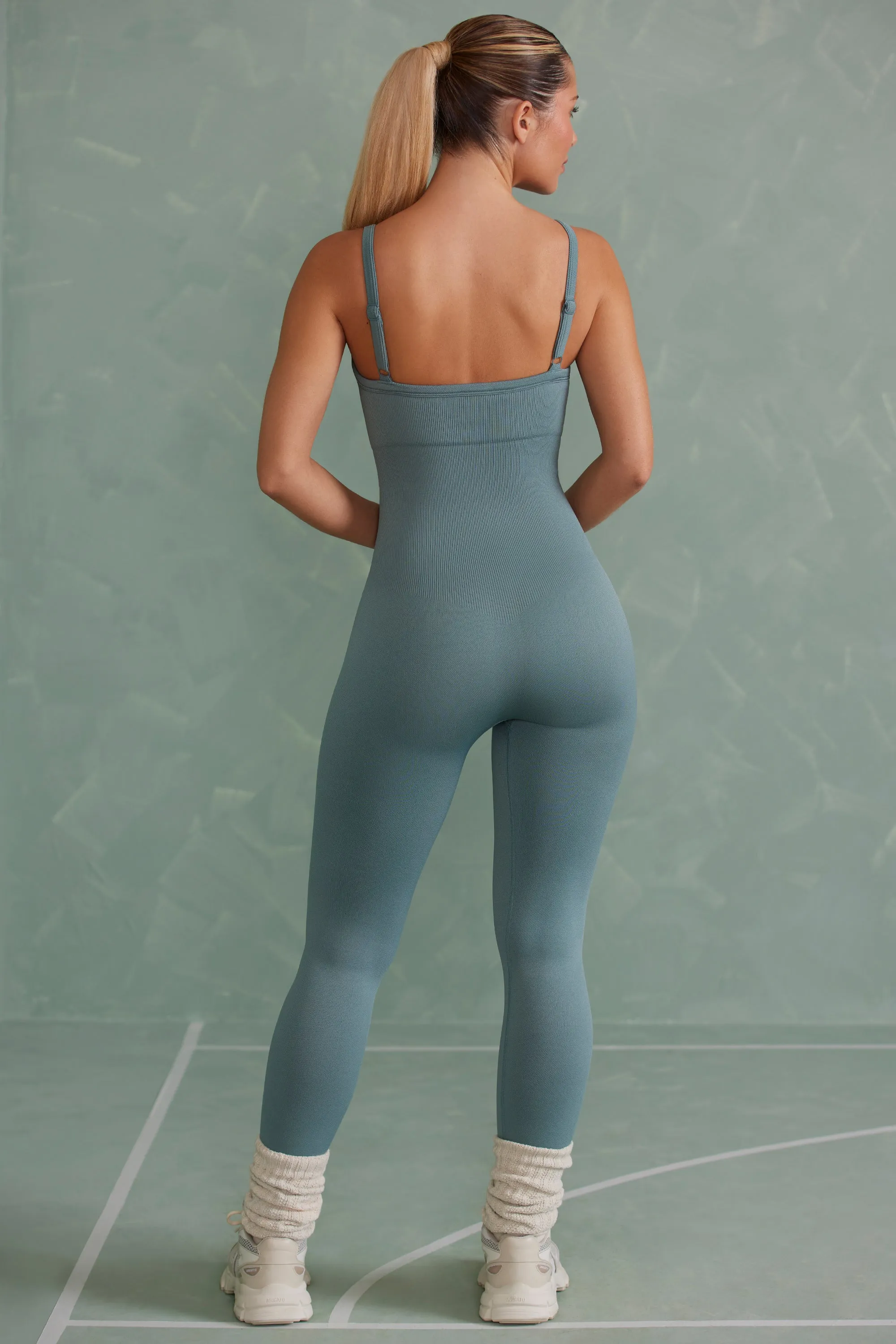 Super Sculpt Unitard in Mineral Green sold by Oh Polly product image thumbnail 2