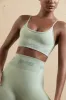 Curved Neckline Sports Bra in Sage sold by Oh Polly