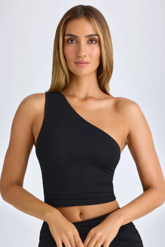 Modal One-Shoulder Top in Black sold by Oh Polly