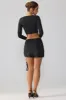 Slinky Jersey Mid Rise Ruffle Layer Mini Skirt in Black sold by Oh Polly
