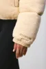 Terry Fleece Puffer Jacket in Beige sold by Oh Polly