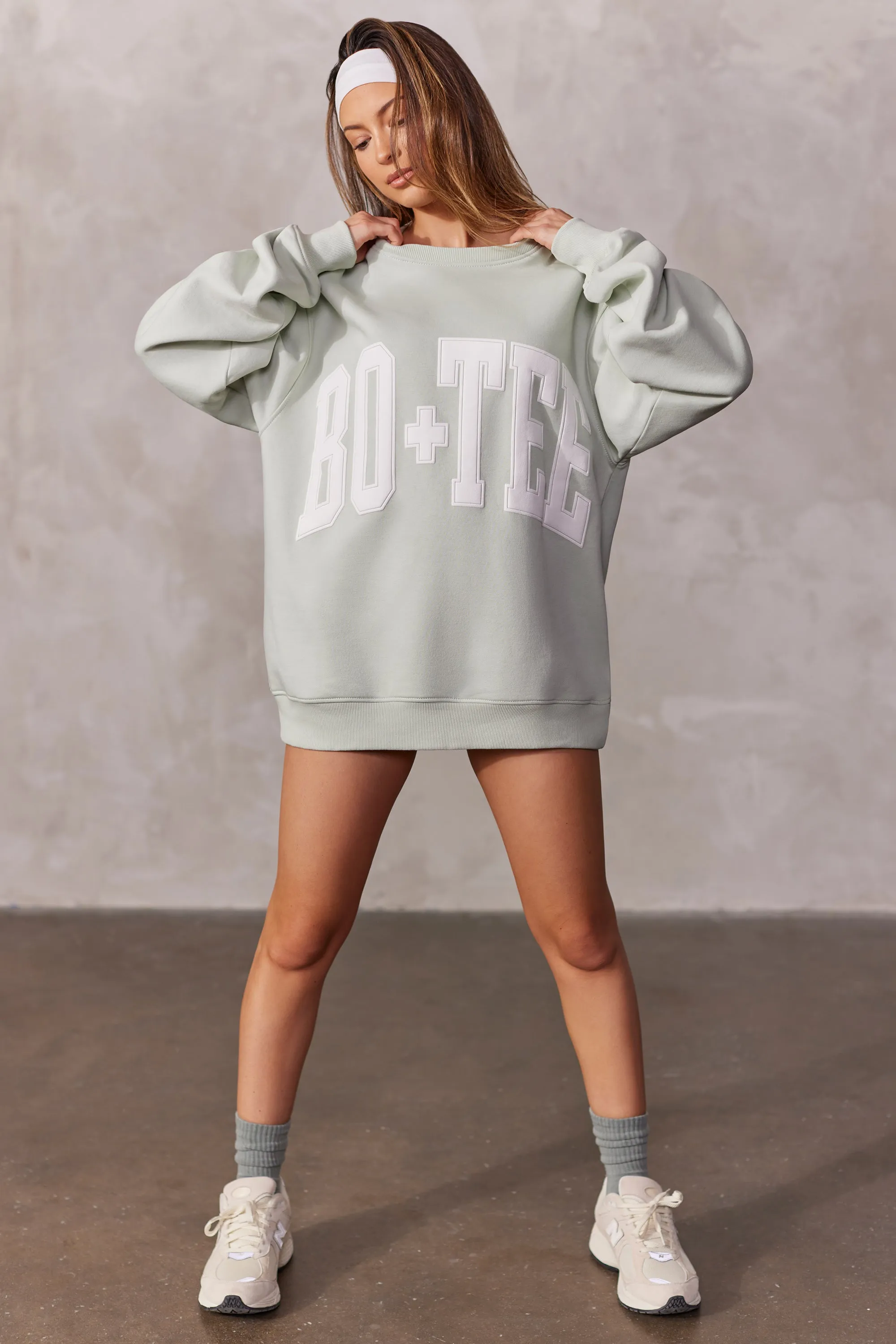 Oversized Sweatshirt in Sage sold by Oh Polly