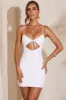 Ruched Bust Cut Out Mini Dress in White sold by Oh Polly