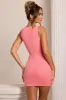 Embellished Square Neck Mini Dress in Coral sold by Oh Polly