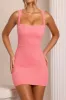 Embellished Square Neck Mini Dress in Coral sold by Oh Polly