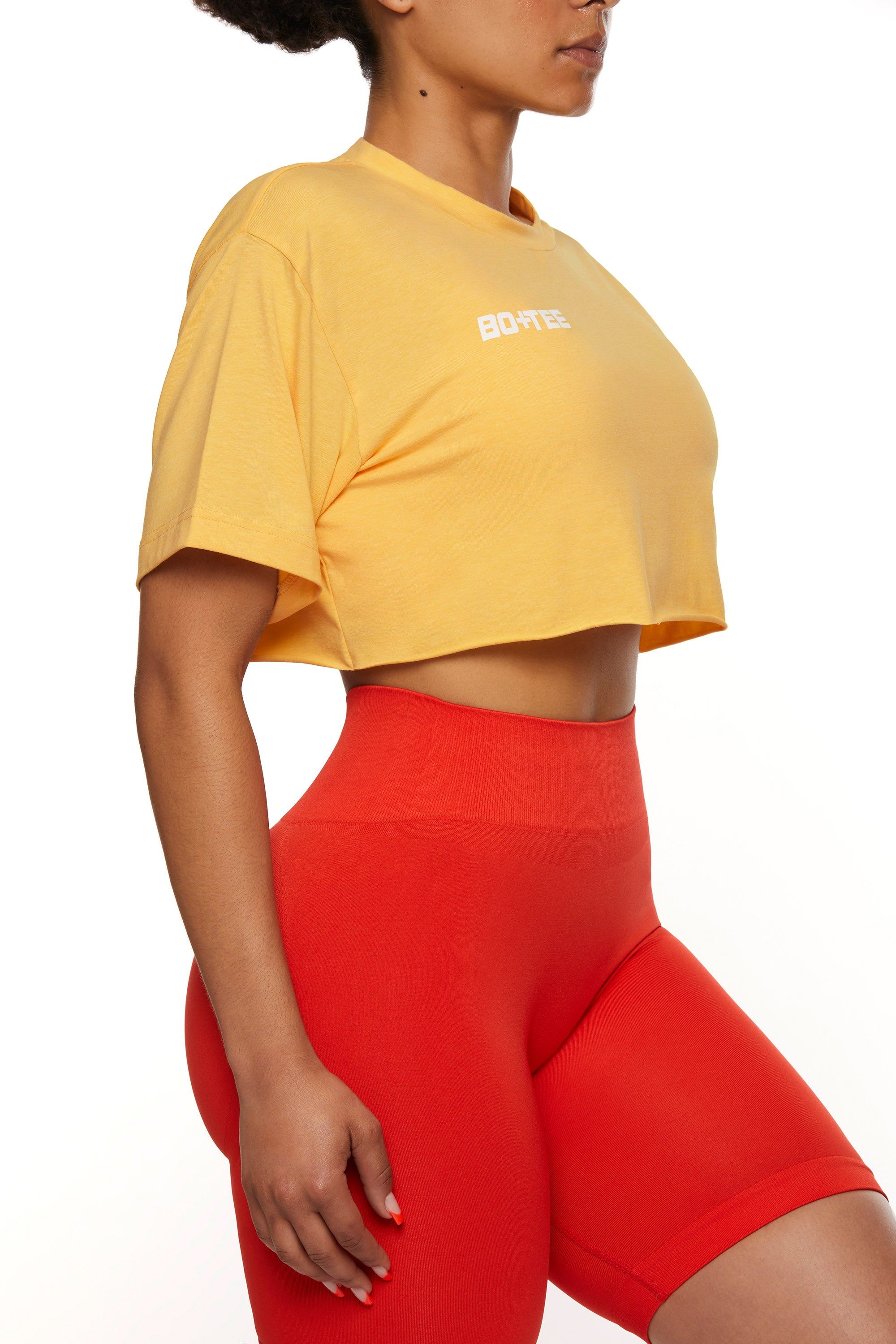 Raw Hem Crop T-Shirt in Yellow sold by Oh Polly product image thumbnail 8