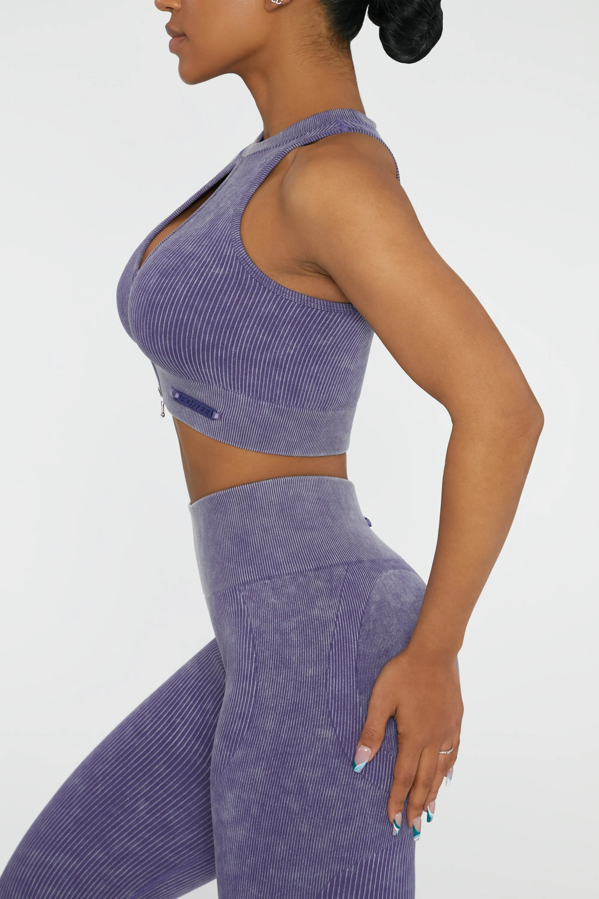 Keyhole Zip Crop Top in Violet sold by Oh Polly product image thumbnail 4