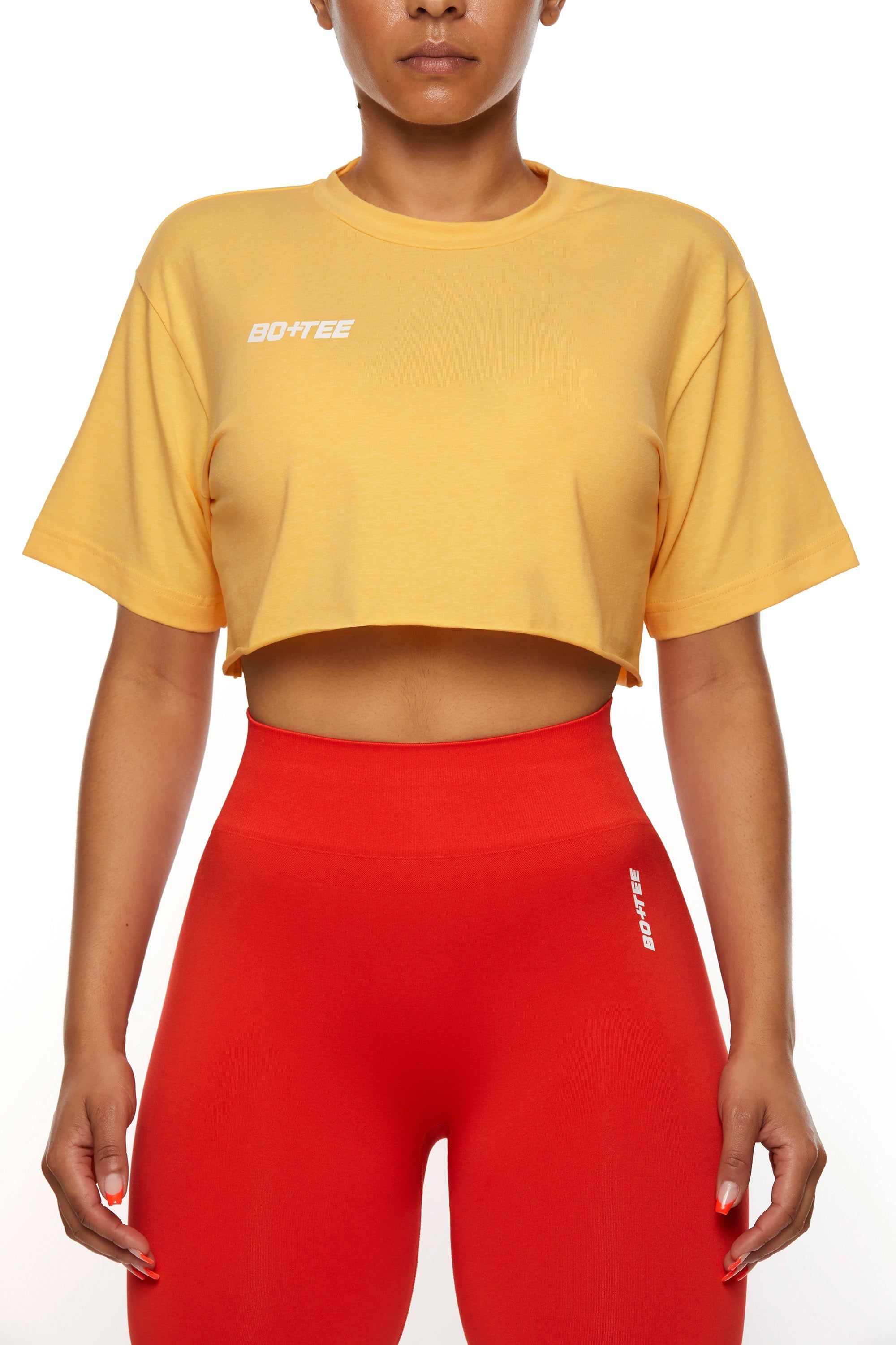 Raw Hem Crop T-Shirt in Yellow sold by Oh Polly product image thumbnail 2