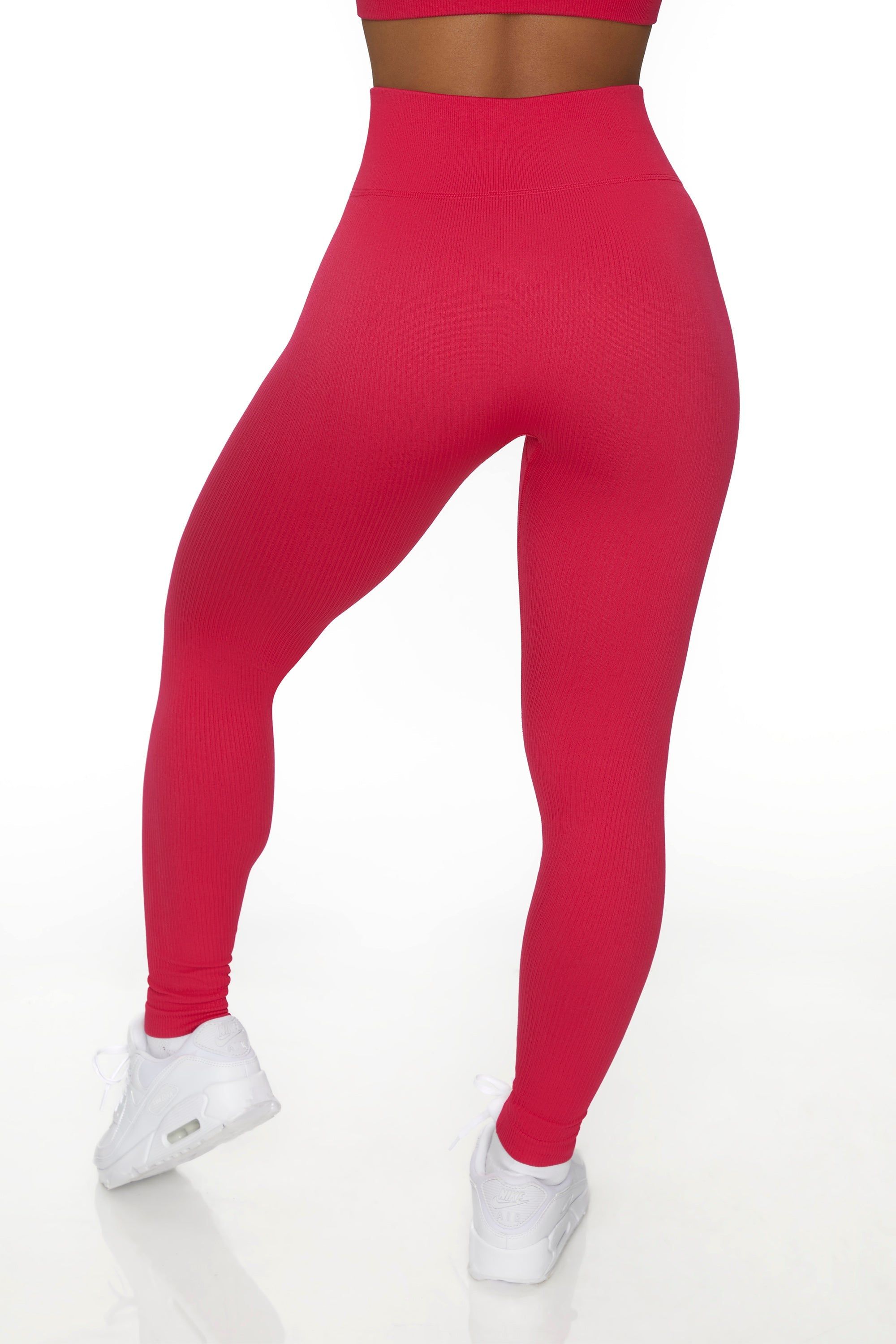 High Waist Leggings in Hot Pink sold by Oh Polly product image thumbnail 4
