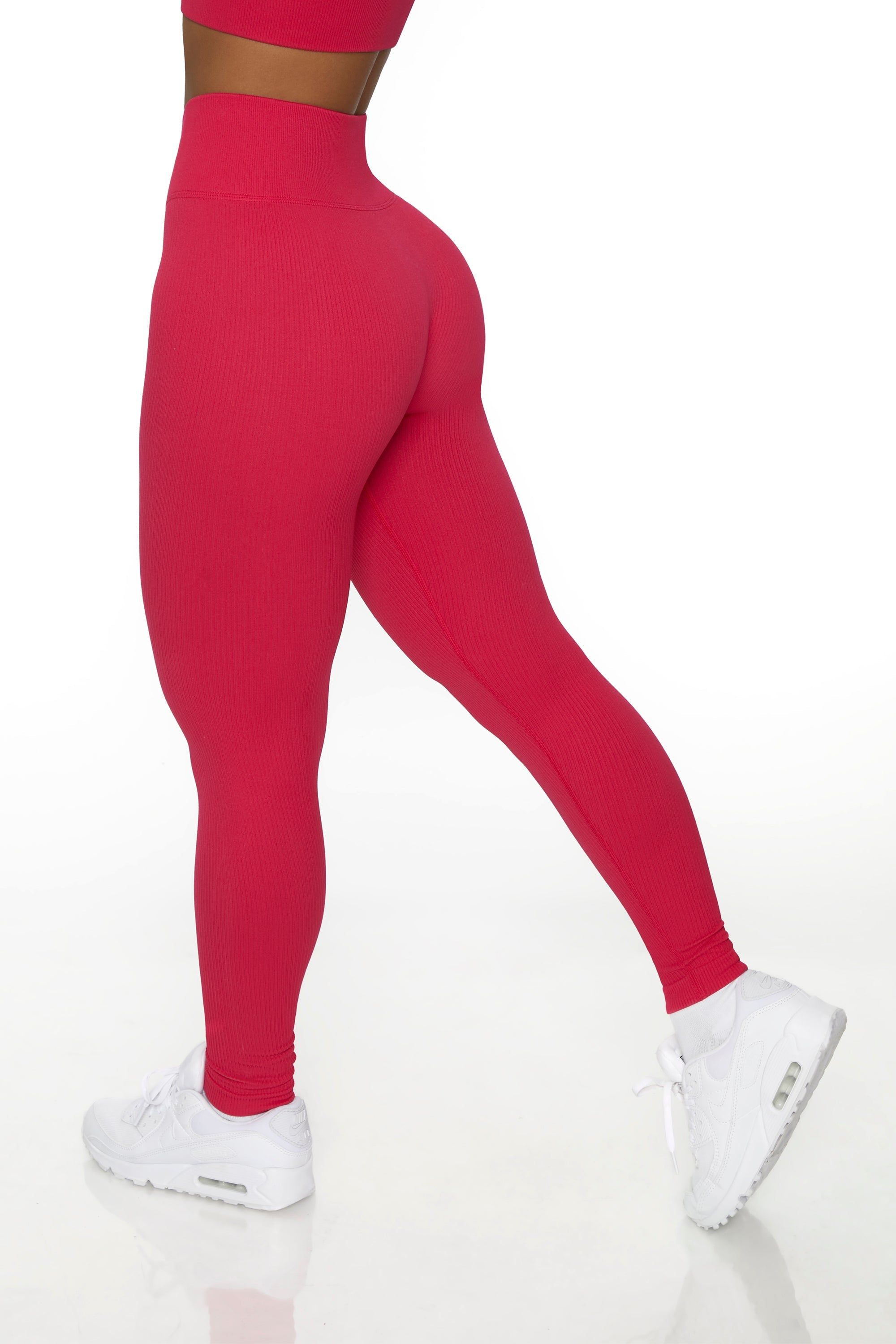 High Waist Leggings in Hot Pink sold by Oh Polly product image thumbnail 3