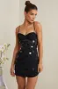Embellished Corset Mini Dress in Black sold by Oh Polly