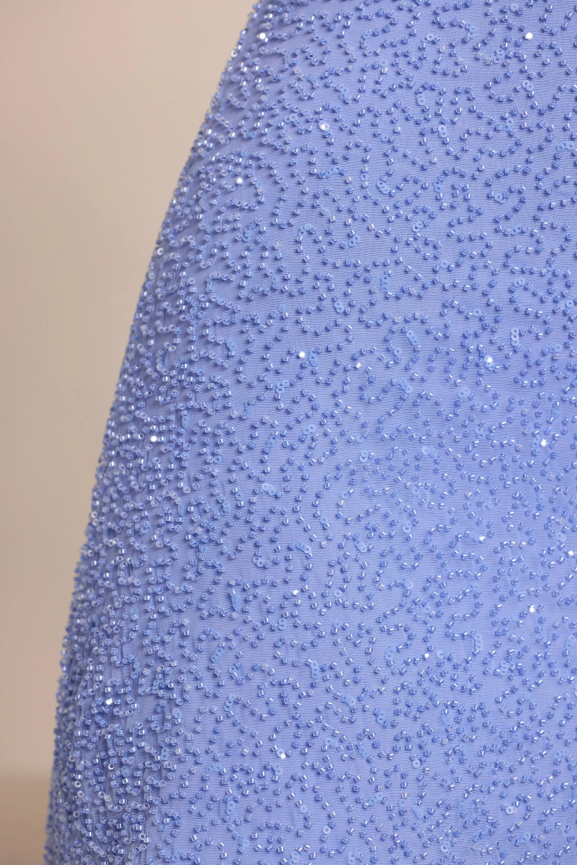 Embellished Cut Out Mini Dress in Powder Blue | Parallel