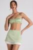 Layered Mid-Rise Mini Skirt in Spring Green sold by Oh Polly