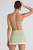 Layered Mid-Rise Mini Skirt in Spring Green sold by Oh Polly