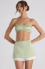 Layered Mid-Rise Mini Skirt in Spring Green sold by Oh Polly