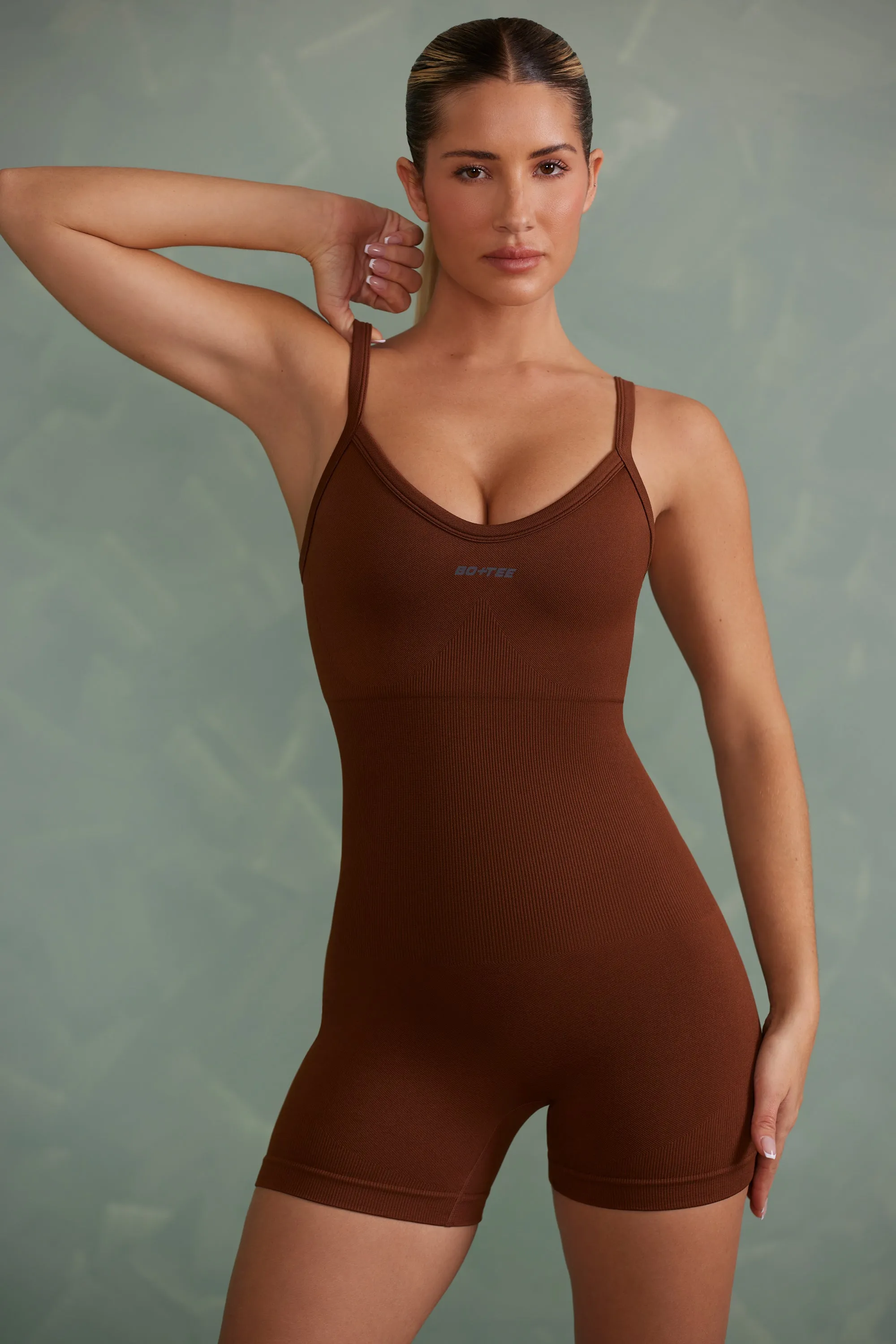 Super Sculpt Unitard in Copper Brown sold by Oh Polly product image thumbnail 5