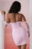 Frill Detail Cowl Neck Mini Dress in Pink sold by Oh Polly