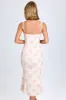 Lace-Trim Midaxi Dress in Large Rose Print sold by Oh Polly