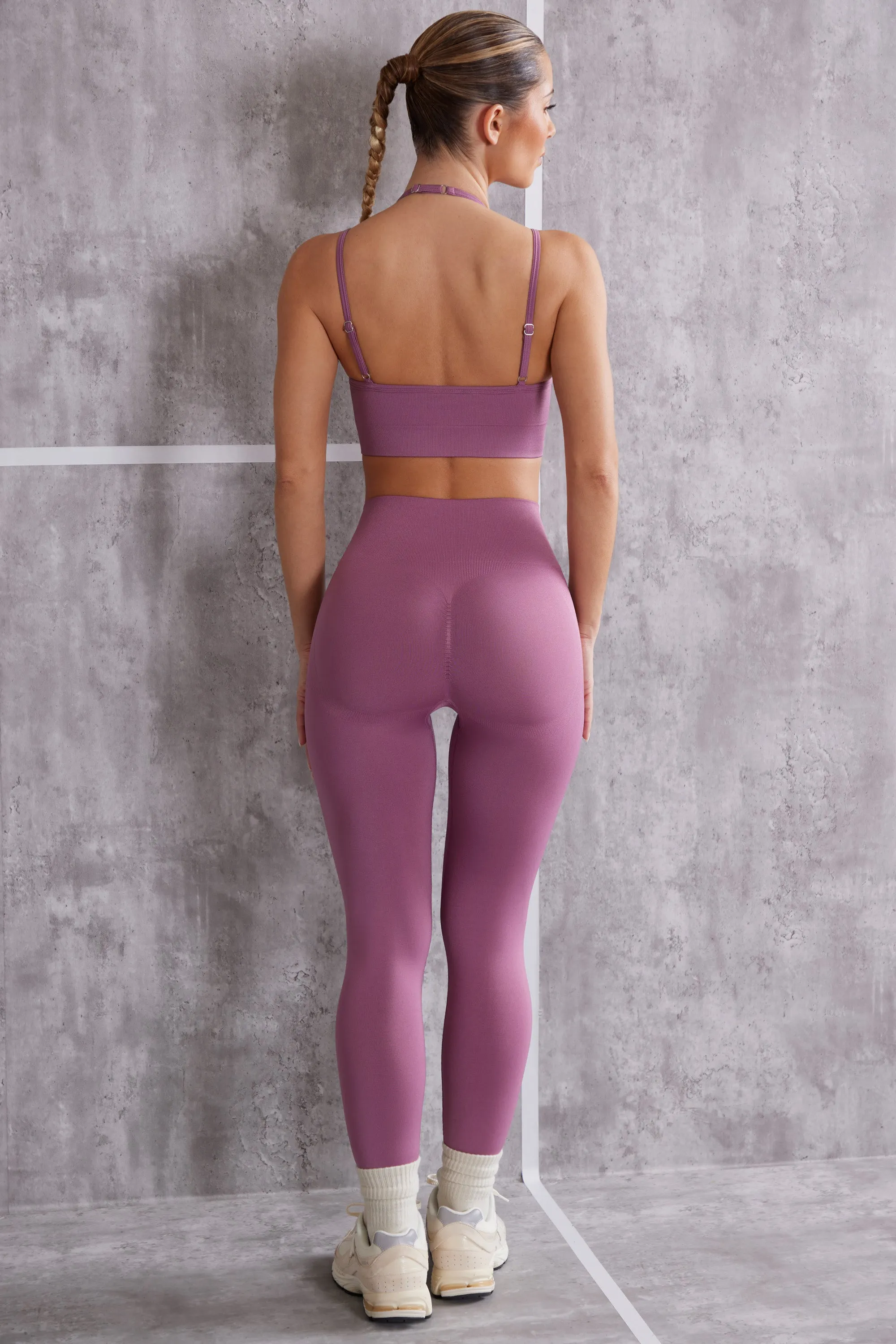 Petite High Waist Seamless Leggings in Mauve sold by Oh Polly product image thumbnail 2