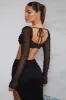 Embellished Cowl Neck Crop Top in Black sold by Oh Polly