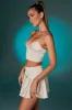 Lace Up Front Corset Crop Top in Ivory sold by Oh Polly