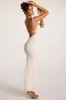 Textured Jersey Backless Maxi Dress in Ivory sold by Oh Polly