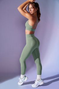 Petite High Waist Define Luxe Leggings in Sage sold by Oh Polly
