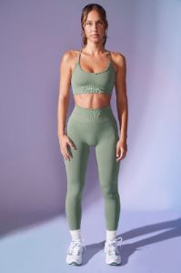 Petite High Waist Define Luxe Leggings in Sage sold by Oh Polly